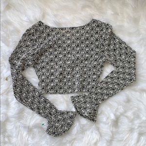 Charlotte Russe Tops - Bell Sleeve Knit Crop Top Charlotte Russe Tops - Bell Sleeve Knit Crop Top